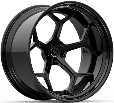 Diúltach ET-10 Agus -38 18 Rims Orlach Dubh 2-PC