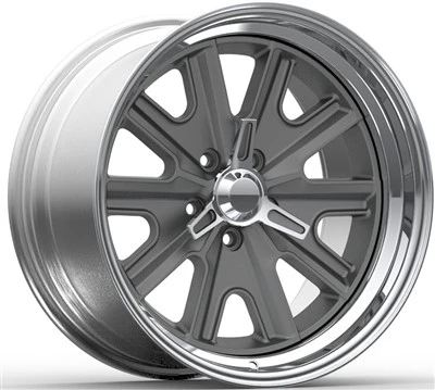 Diosca Liath 17x8.0 Agus 17x9.0 Agus Rims 3-PC Liopa Snasta le haghaidh Ford Torino 1970
