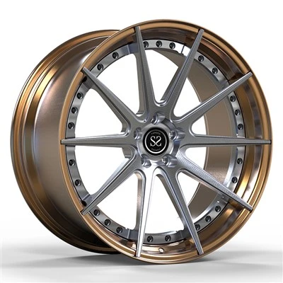 22x12 Broze 2-Rothlaí Brionnaithe PC BMW X5 do Lamborghini, Ferrari, Toyota, Nissan, Audi, Porsche, Mclaren Chevy Corvette