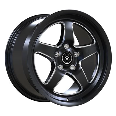 5-114.3 Iomainn Charr 19x12 Windows Black Snasta Milled For Mustang