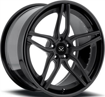 Snasta Dubh Saincheaptha 2-Imcheall Píosa Gluaisteán Do Nissan GTR 21inch 5x114.3