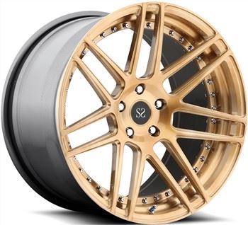 Rims Gluaiste Brionnaithe 2-PC Snasta Dubh Rims Staggered 21inch Do RS7