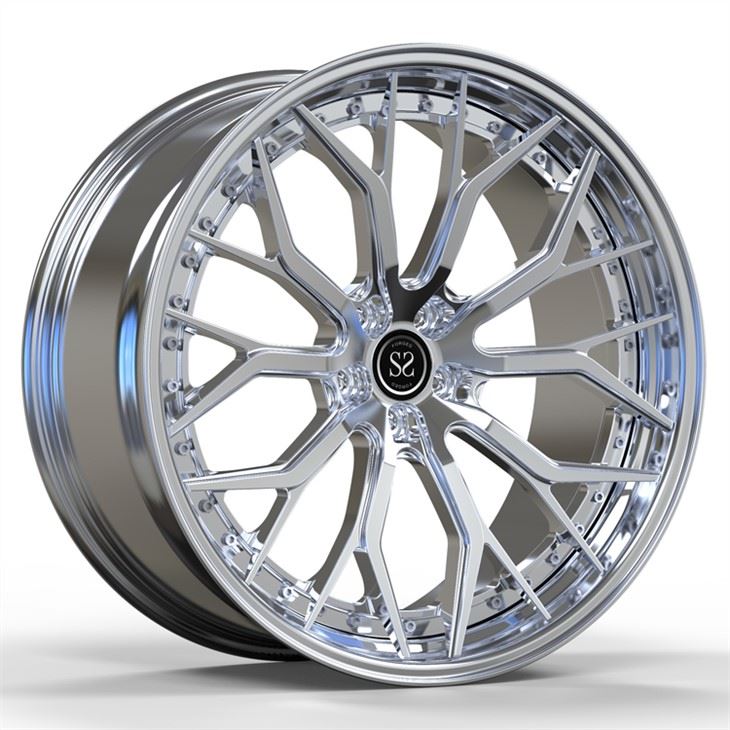 Rothaí Gluaisteán Paisinéirí Alúmanam RS6 22x10.5 Rims Saincheaptha 2 Phíosa Cuasach Brionnaithe