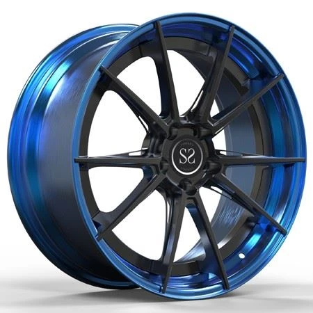 Candy Blue Painting Concave 21 Inch Customized 2-PC Rims Wheels For 488