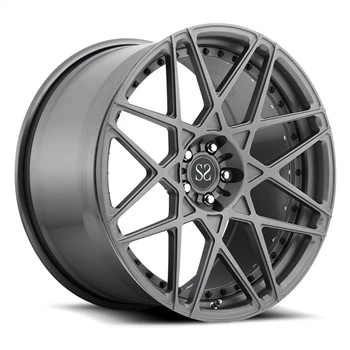Range Rover Spórt 22 ×10 2-PC Imeallaí Rothaí Brionnaithe Dubha 5x120
