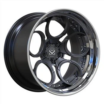 Totyota GT 86 5Roth 2 Phíosa Satin Dubh Cuasaigh dhomhain X100 le haghaidh rothaí le haghaidh saincheaptha
