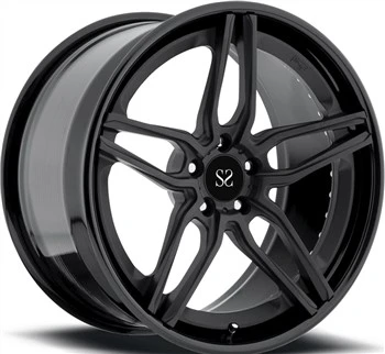Lamborghini Gallardo 19x8.5 Agus 19x110 Snasta Dubh Brionnaithe Saincheaptha 2-Imill Chóimhiotal Alúmanam Brionnaithe PC